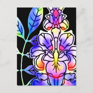 Neon Flowers Briefkaart