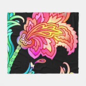 Neon Flowers Fleece Deken (Voorkant (Horizontaal))