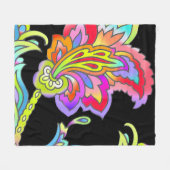 Neon Flowers Fleece Deken (Voorkant (Horizontaal))