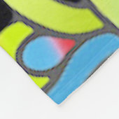 Neon Flowers Fleece Deken (Hoek)