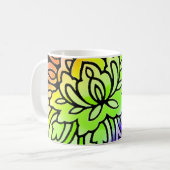 Neon Flowers Koffiemok (Voorkant links)