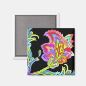 Neon Flowers Magneet (Voorkant / Achterkant)