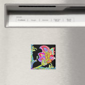 Neon Flowers Magneet (Insitu (Vaatwasser))