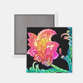 Neon Flowers Magneet (Voorkant / Achterkant)