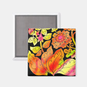 Neon Flowers Magneet (Voorkant / Achterkant)