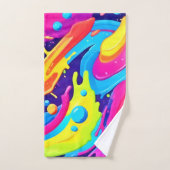 Neon Fluid Art (Serviette à main)