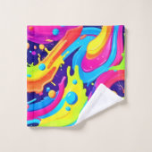 Neon Fluid Art (Gant de toilette)