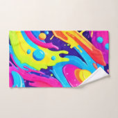 Neon Fluid Art (Serviette à main)