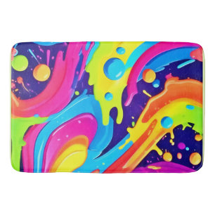 Neon Fluid Art Badmat