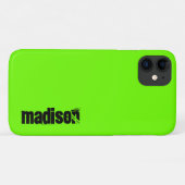 Neon Fluorescent Green Case-Mate iPhone Case (Achterkant (horizontaal))