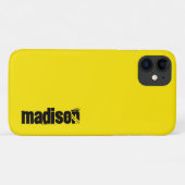 Neon Fluorescent Yellow Case-Mate iPhone Case (Achterkant (horizontaal))