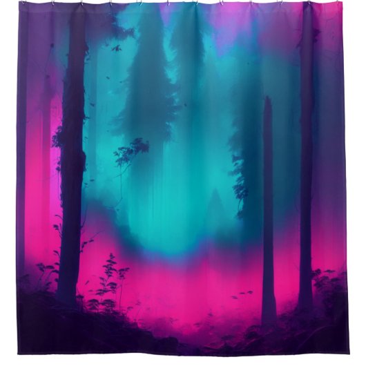 Neon Forest Douchegordijn (Voorkant)