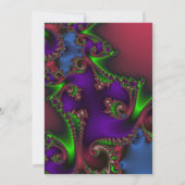 Neon fractal laser Afstuderen Kaart (Achterkant)