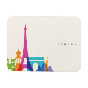 Neon France Skyline Magneet