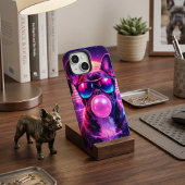 Neon Franse Bulldog Bubblegum Synthwave Case-Mate iPhone Case