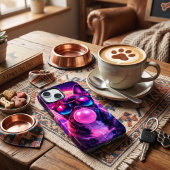 Neon Franse Bulldog Bubblegum Synthwave Case-Mate iPhone Case