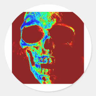 Neon Freddy Ronde Sticker