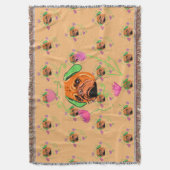 Neon French bulldog Deken (Voorkant Verticaal)