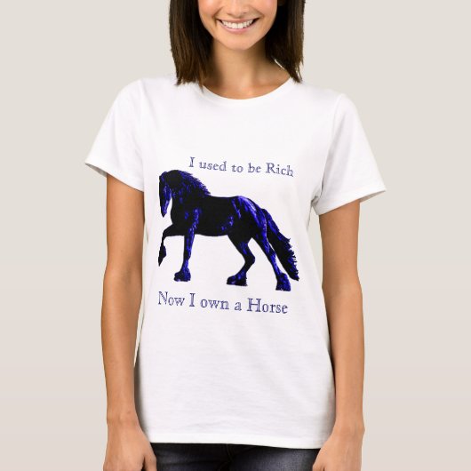  Neon Friesian Horse T-shirt (Voorkant)