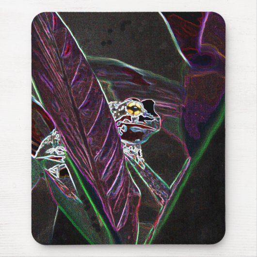 Neon Froggy Computer Muismat (Voorkant)