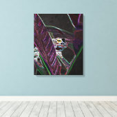 Neon Froggy Fine Art Canvas Print (Insitu (Houten vloer))
