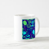 Neon Fruits Pattern Art Koffiemok (Voorkant rechts)