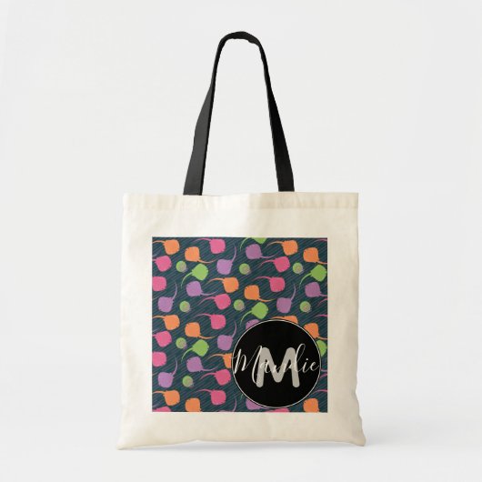 Neon Fun Fish Stingrays Naam Library Boeken Tote Bag (Voorkant)