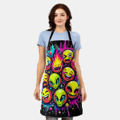 Neon Funky Emoji Mix Schort (Gedragen)