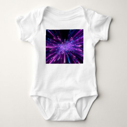 Neon Galaxy kosmische Abstracte achtergrond Romper (Voorkant)