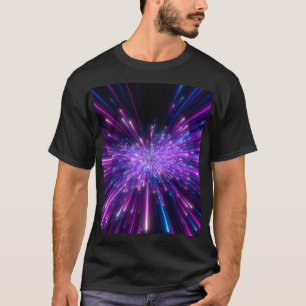 Neon Galaxy kosmische Abstracte achtergrond T-shirt