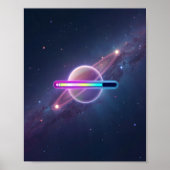 Neon Galaxy Loading Planet Poster (Voorkant)
