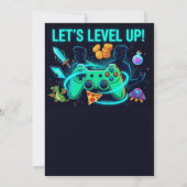 Neon Gamer Birthday Invitation Editable Template (Dos)