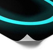 Neon gamer controller neonkleuren poster (Hoek)