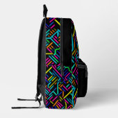 Neon-gamer geometrisch monogram bedrukte rugzak (Links)