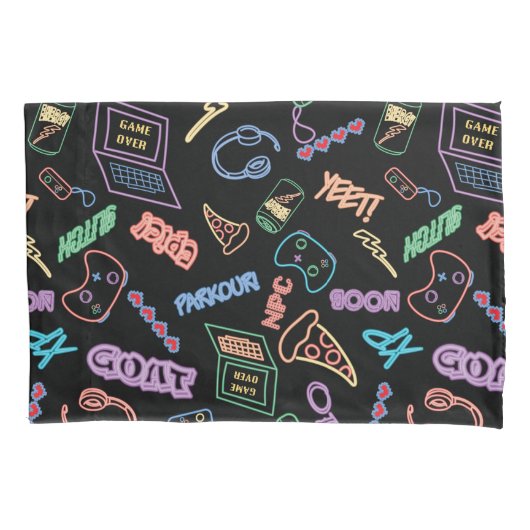 Neon Gamer Kussensloop (Voorkant)