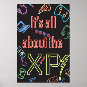 Neon Gamer Poster