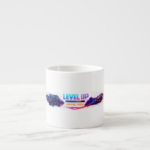 Neon Gamer Wrap Coffee Mok 🎮   LEVEL UP Koffie Fi