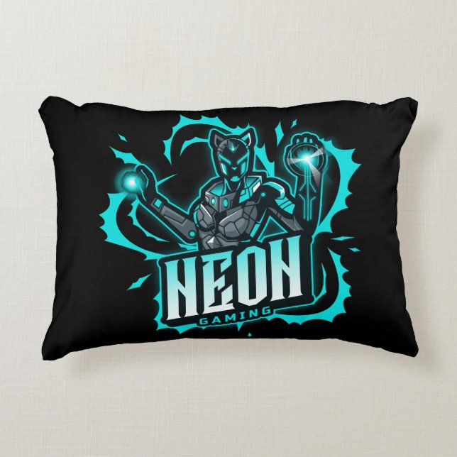 Neon Gaming Accent Kussen (Voorkant)