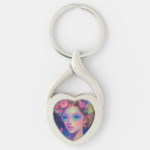 Neon Garden Goddess Sleutelhanger