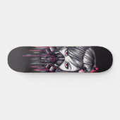 Neon Gas Mask Girl Skateboard (Horizontaal)
