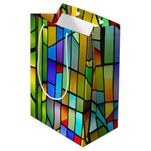 Neon gebrandschilderd glas medium cadeauzakje