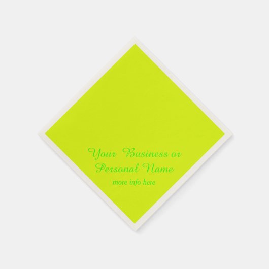 Neon geel effen kleur servetten (Hoek)