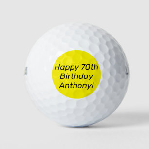 Neon Geel Elegant 70e Verjaardag Kleur Papa Bright Golfballen