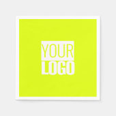 Neon geel - voeg je logo toe servet (Voorkant)