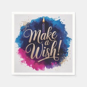 Neon Gelukkig Verjaardag Ontwerp Servet
