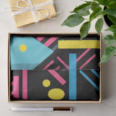 Neon Geo Modern Blast Kleurrijke geometrische patr Tissuepapier (Geschenk)