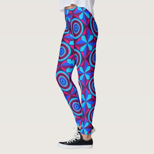 Neon Geometric Cyberpunk Leggings (Links)