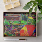 Neon Geometric Fractal Tissuepapier (Geschenk)