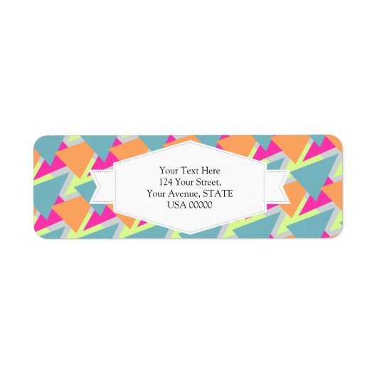 Neon Geometric Pattern van 80 Etiket (Voorkant)