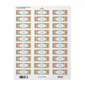 Neon Geometric Pattern van 80 Etiket (Full Sheet)
